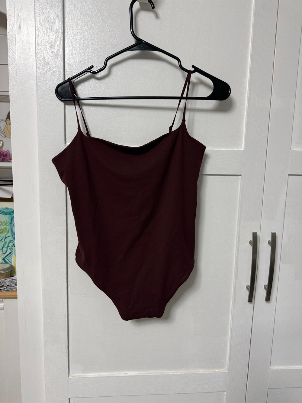 Athleta Burgundy Spaghetti Strap Bodysuit